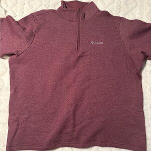 Columbia Burgundy Quarter-Zip Pullover maroon color, new without tags